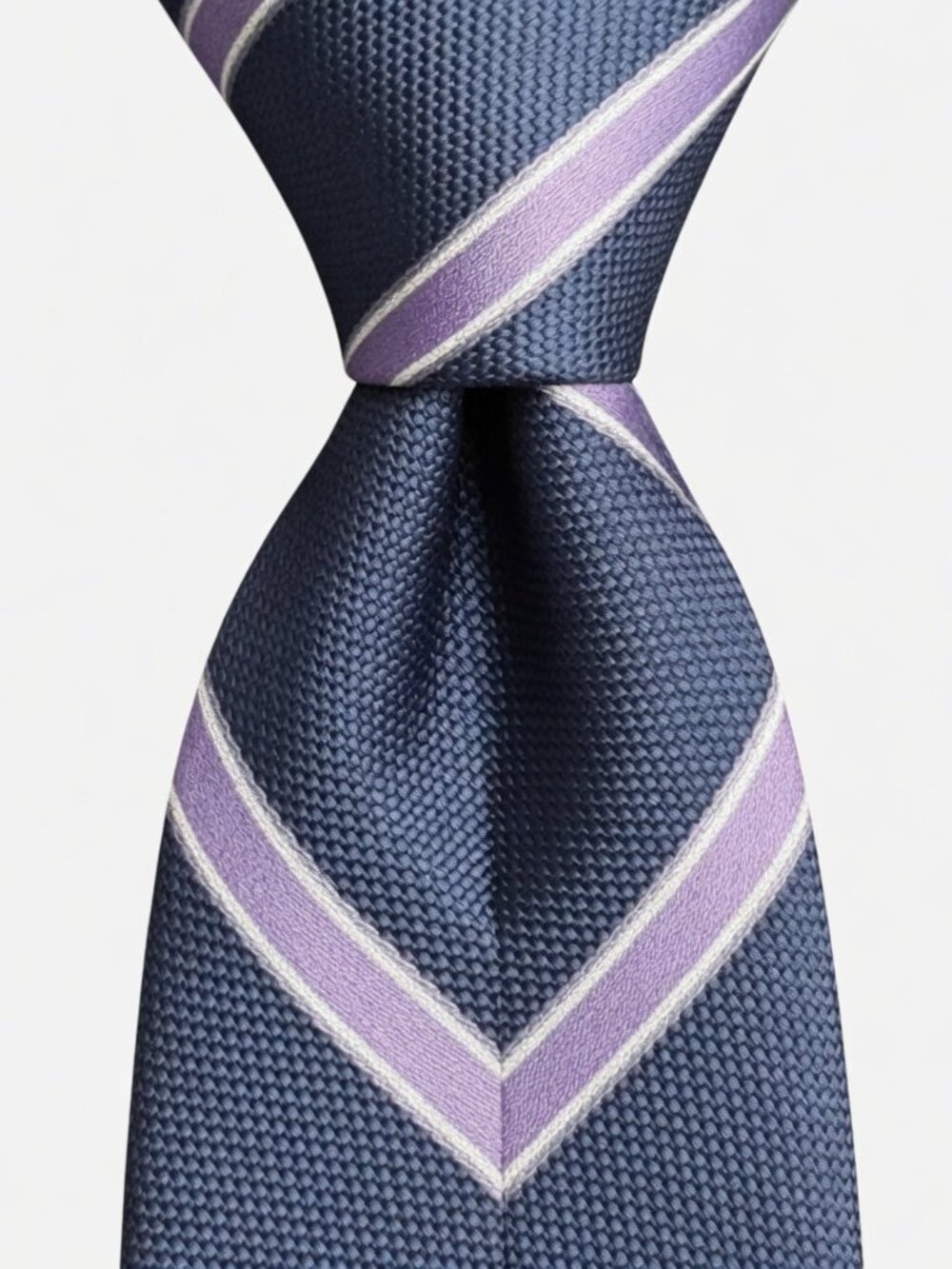 Brooks Brothers 346 Men’s Pure Silk Blue And Purple Stripe Necktie